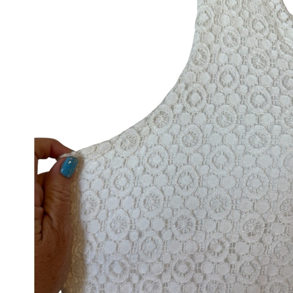 ❤️BEAUTIFUL Talbots White Lace Tank Top  2X    #7 - Picture 4 of 9